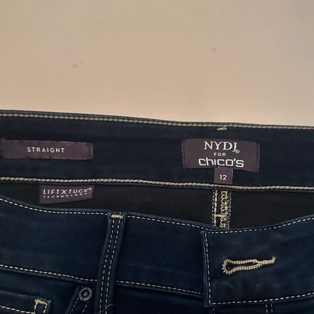 Chico's Dark Blue Straight Jeans - NWOT
